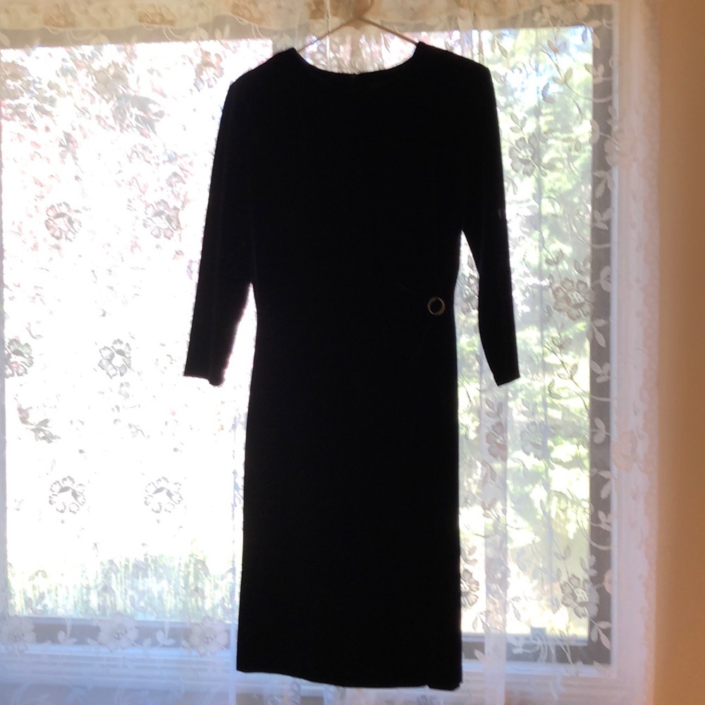 Purple velvet dress
